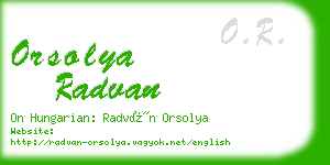 orsolya radvan business card